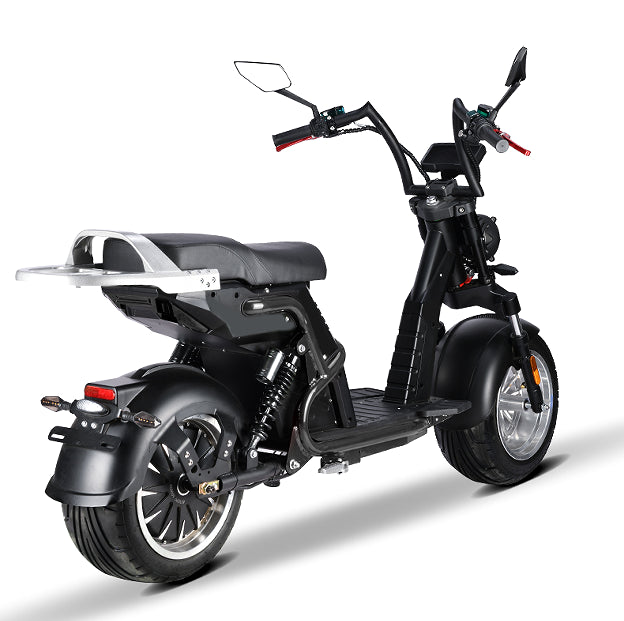 Black 4000W electric LED USB charging 6A two-wheeled scooter 25 / 45 km/h load 200kg driving 90km travel